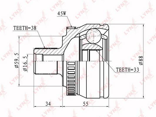 

Шрус LYNXauto CO-1203A