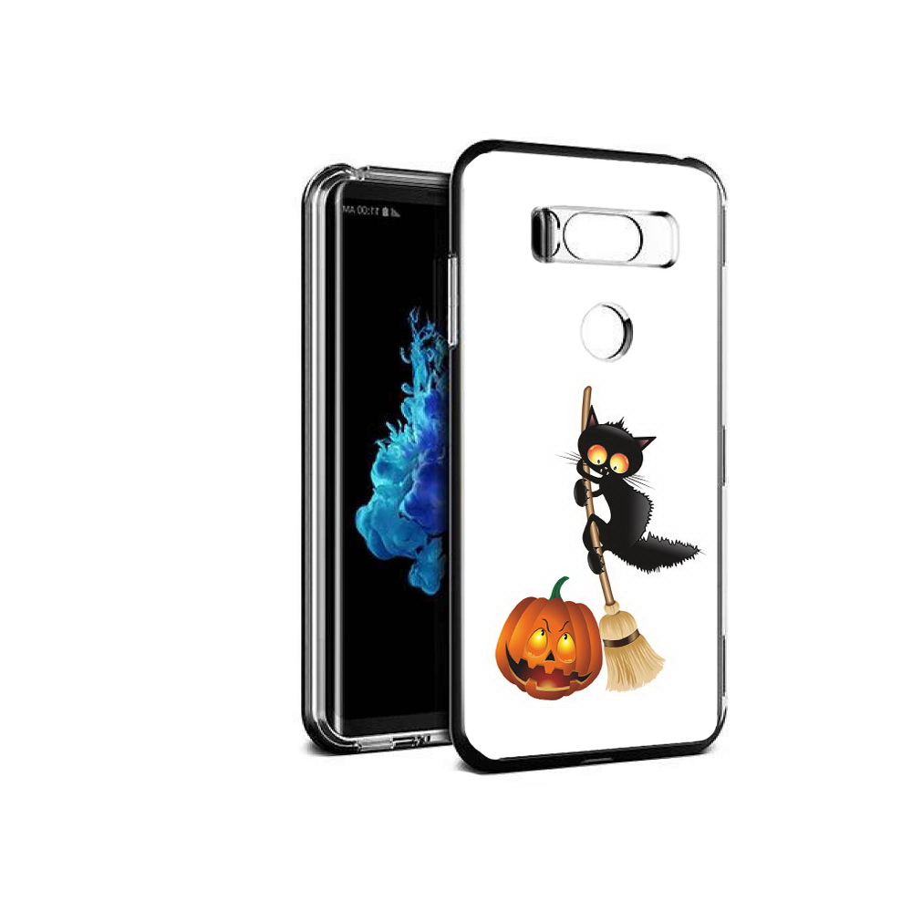 

Чехол MyPads Tocco для LG V30S хэлуинский котик, Прозрачный, Tocco