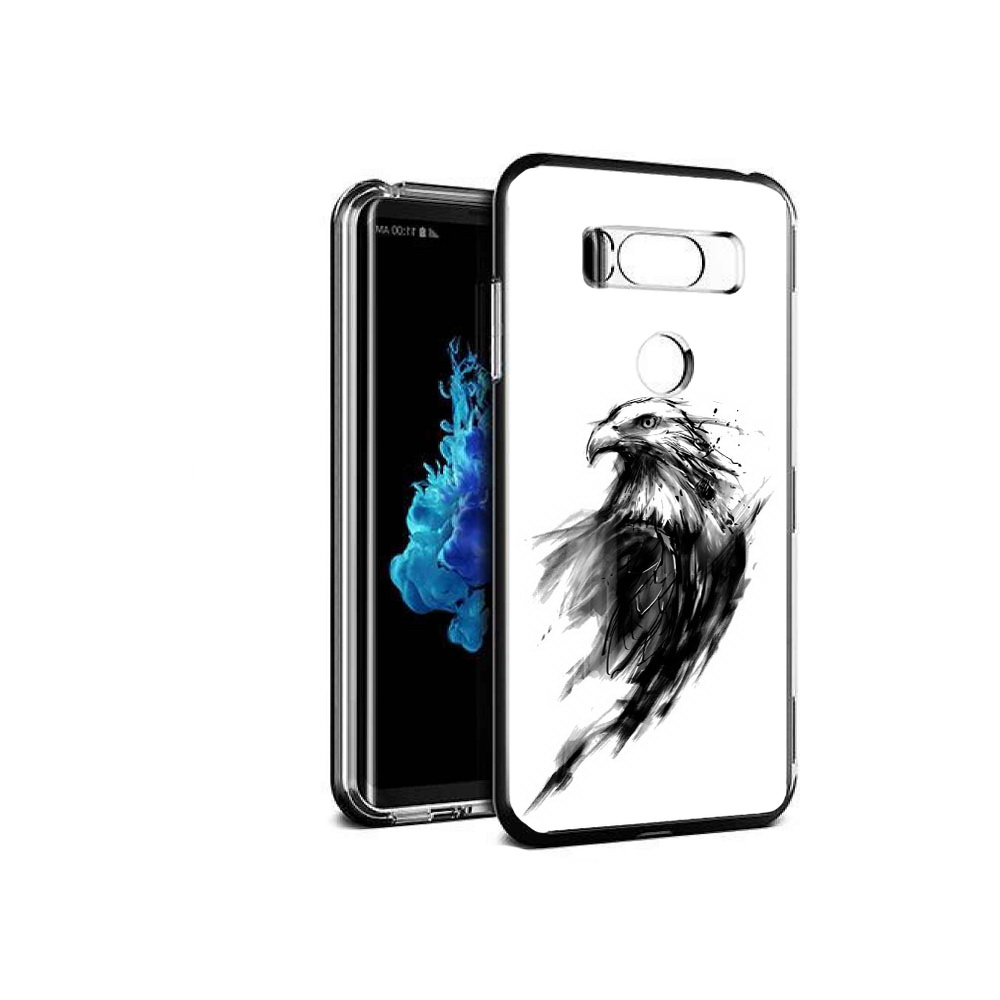 

Чехол MyPads Tocco для LG V30S чб птица, Прозрачный, Tocco