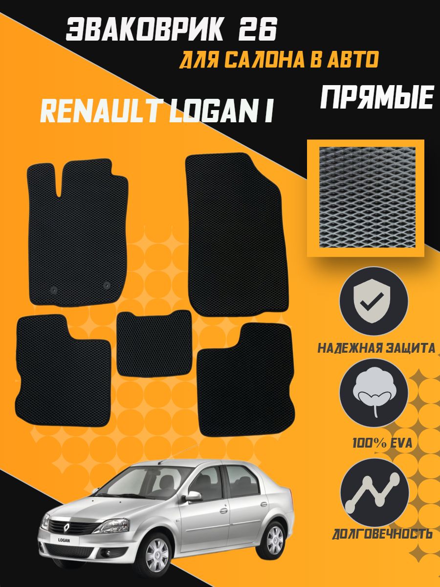 

Коврики EVA ПРЯМЫЕ ORIGINAL RENAULT LOGAN 1/Рено Логан 1 в салон авто