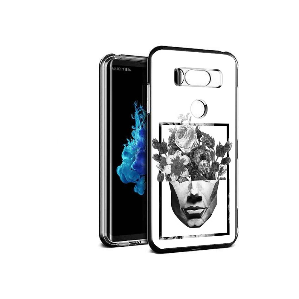 

Чехол MyPads Tocco для LG V30S черно белая ваза в абстракции, Прозрачный, Tocco