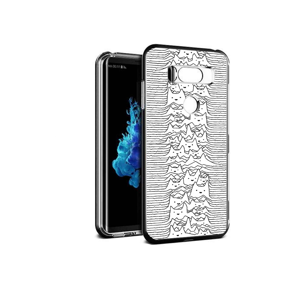 

Чехол MyPads Tocco для LG V30S черно белые коты 3D, Прозрачный, Tocco