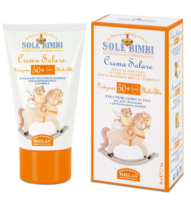Солнцезащитный крем spf 50+ (sole bimbi) - 50 мл солнцезащитный бб крем с экстрактами белых ов