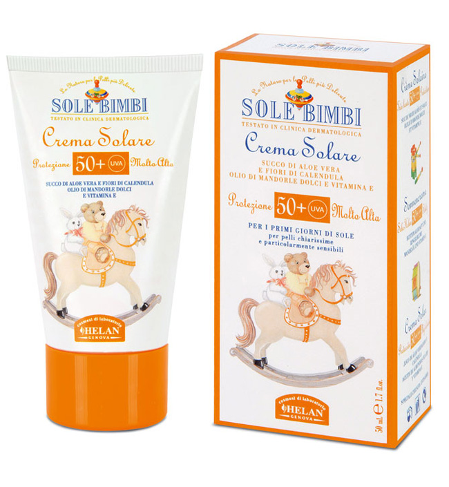 фото Солнцезащитный крем spf 50+ (sole bimbi) - 50 мл helan