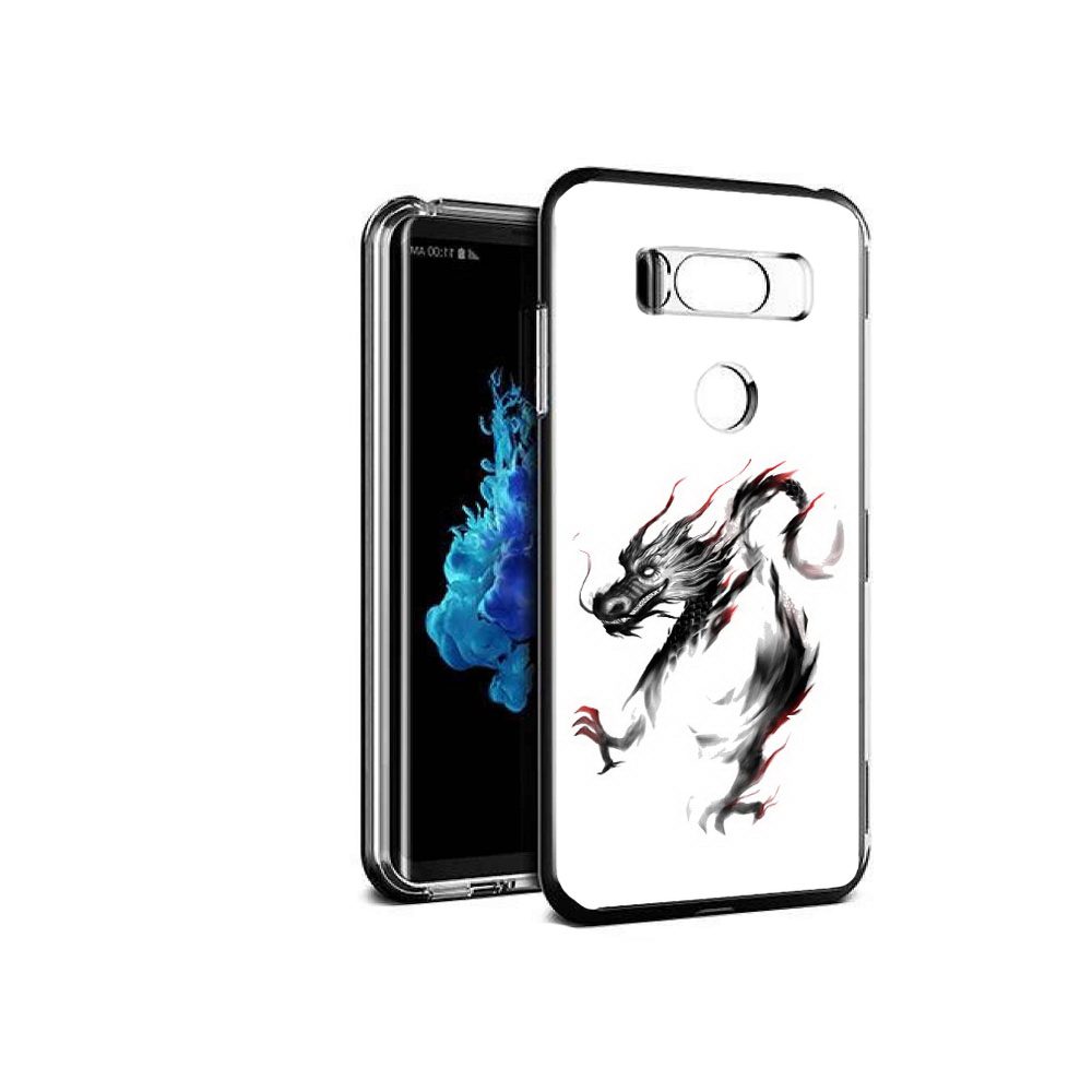 

Чехол MyPads Tocco для LG V30S черный дракон, Прозрачный, Tocco