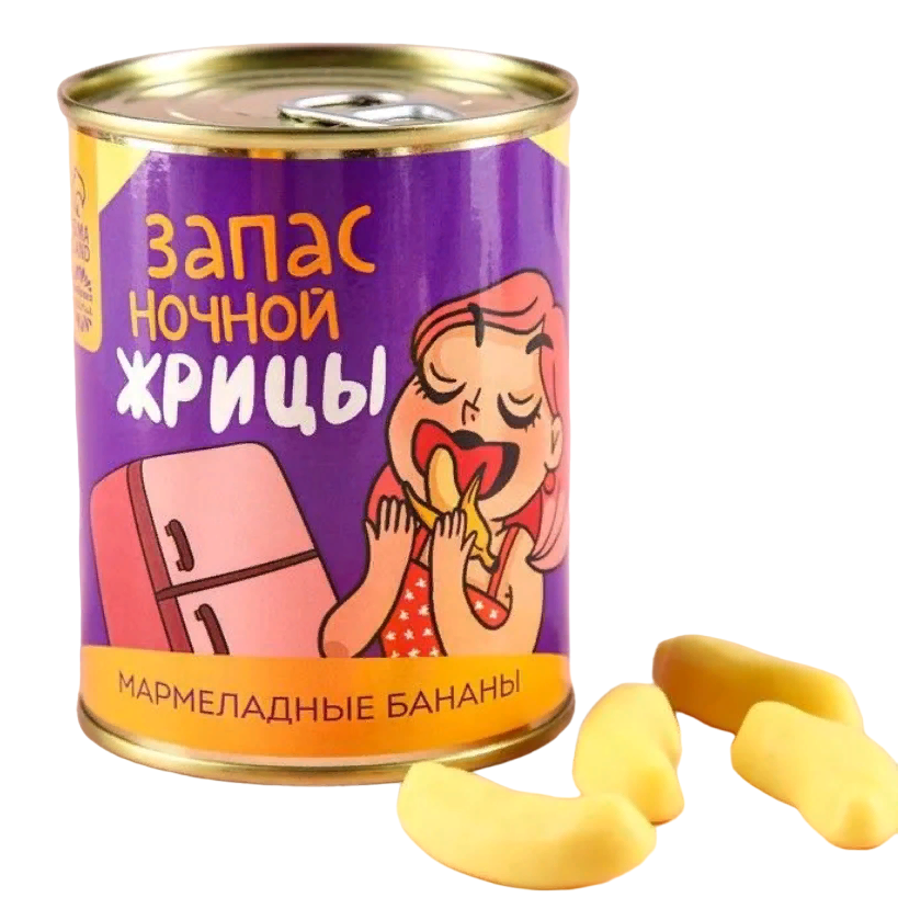 

Мармелад Фабрика счастья Запас жрицы в консервной банке, вкус: банан, 150 г.