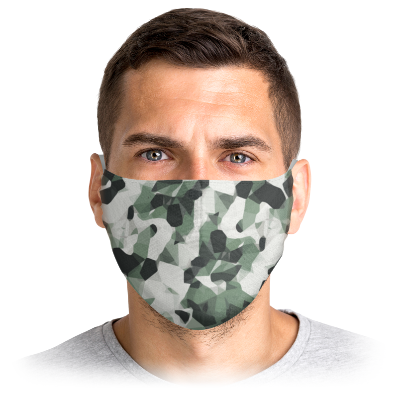 

Многоразовая маска Printio Polygon green зеленая M, Polygon green