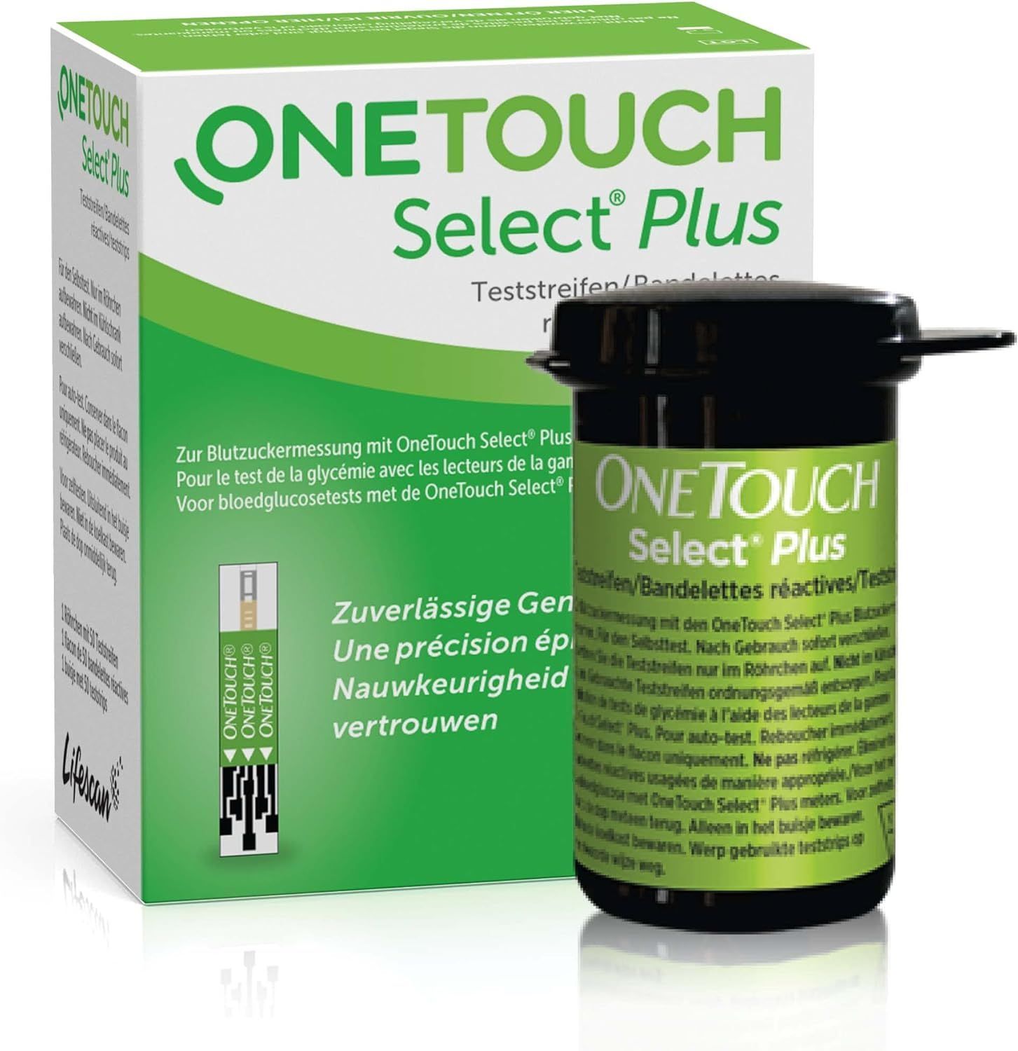 Тест-полоски для глюкометра OneTouch Select Plus, 50 штук