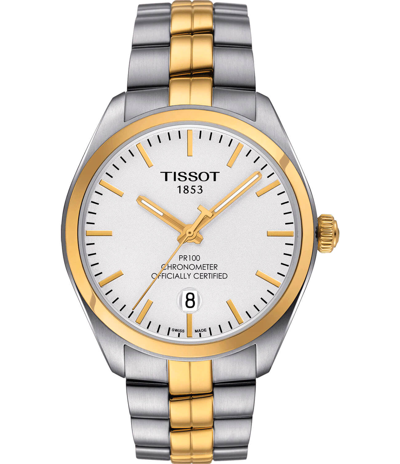 фото Наручные часы мужские tissot t1014512203100 золотистые/серебристые