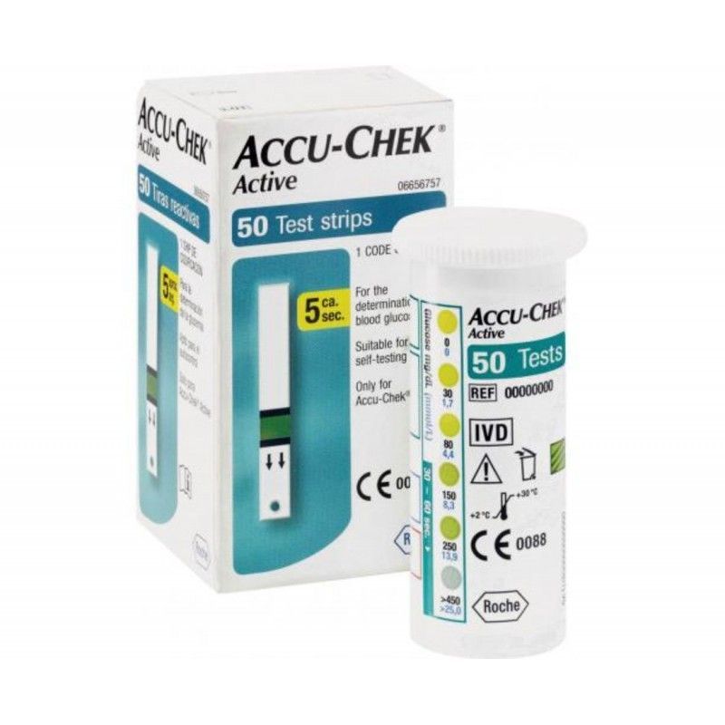 Тест-полоски для глюкометра Accu-Chek Active, 50 шт