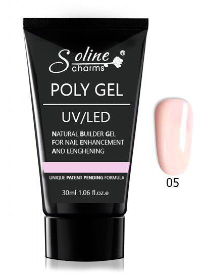 Полигель Soline Charms Poly Gel UV-LED 05  светло-бежевый 30 мл