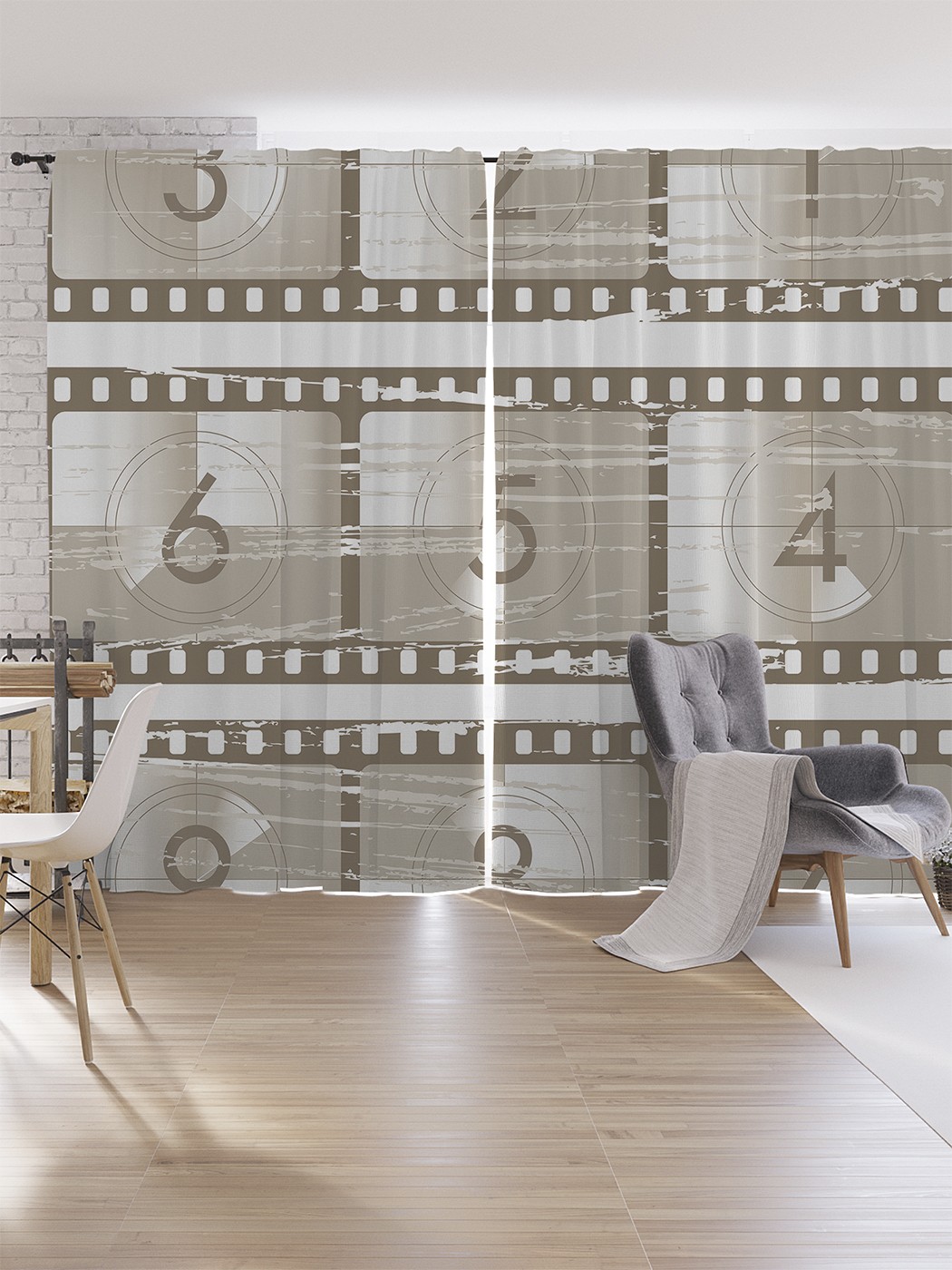 

Шторы под лён JoyArty "Цифры на пленке", серия Oxford DeLux, 340х265 см, Цифры на пленке