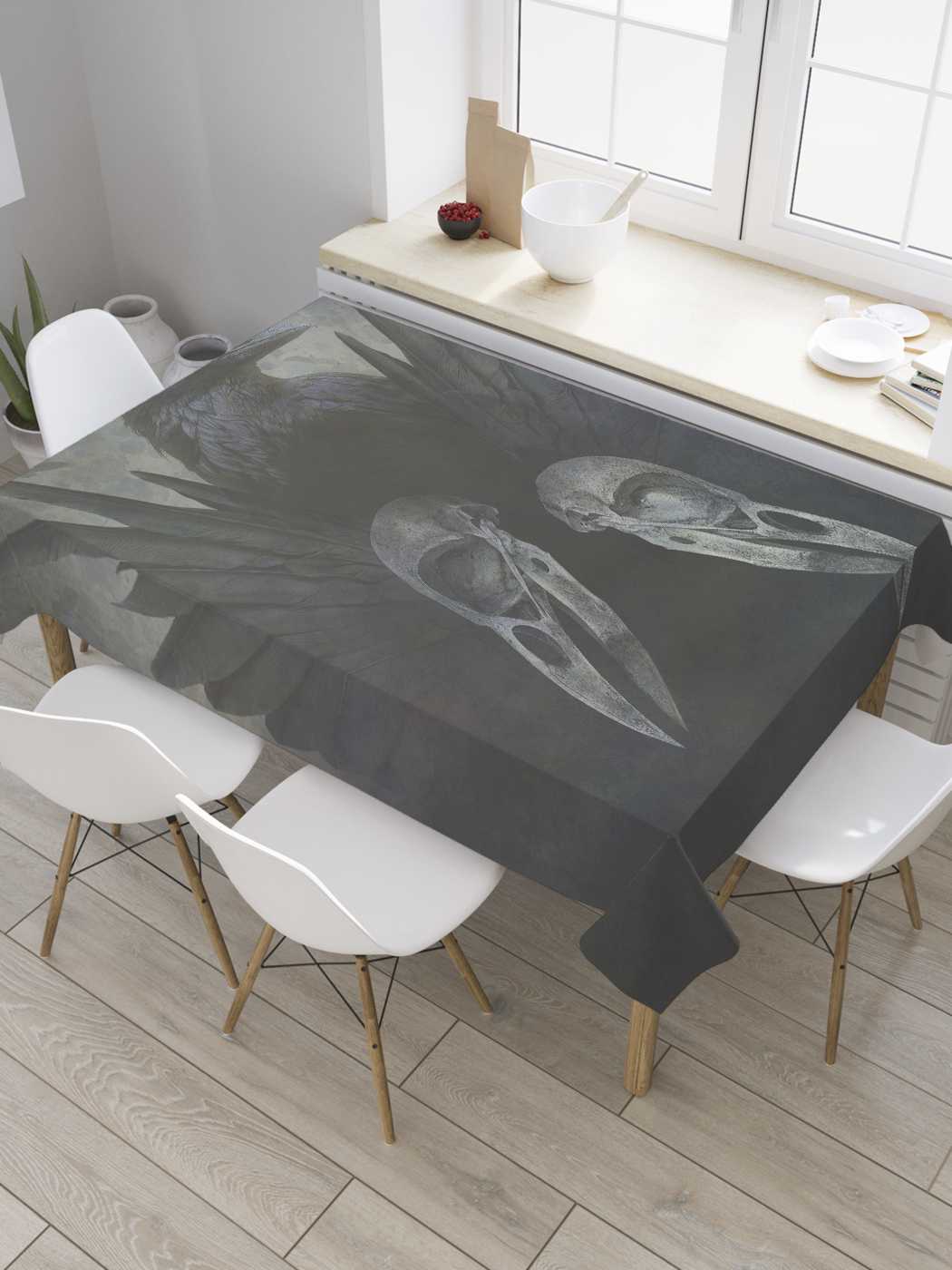 

Скатерть прямоугольная JoyArty "Ночной ворон" из оксфорда, 120x145 см, Черный, Ночной ворон