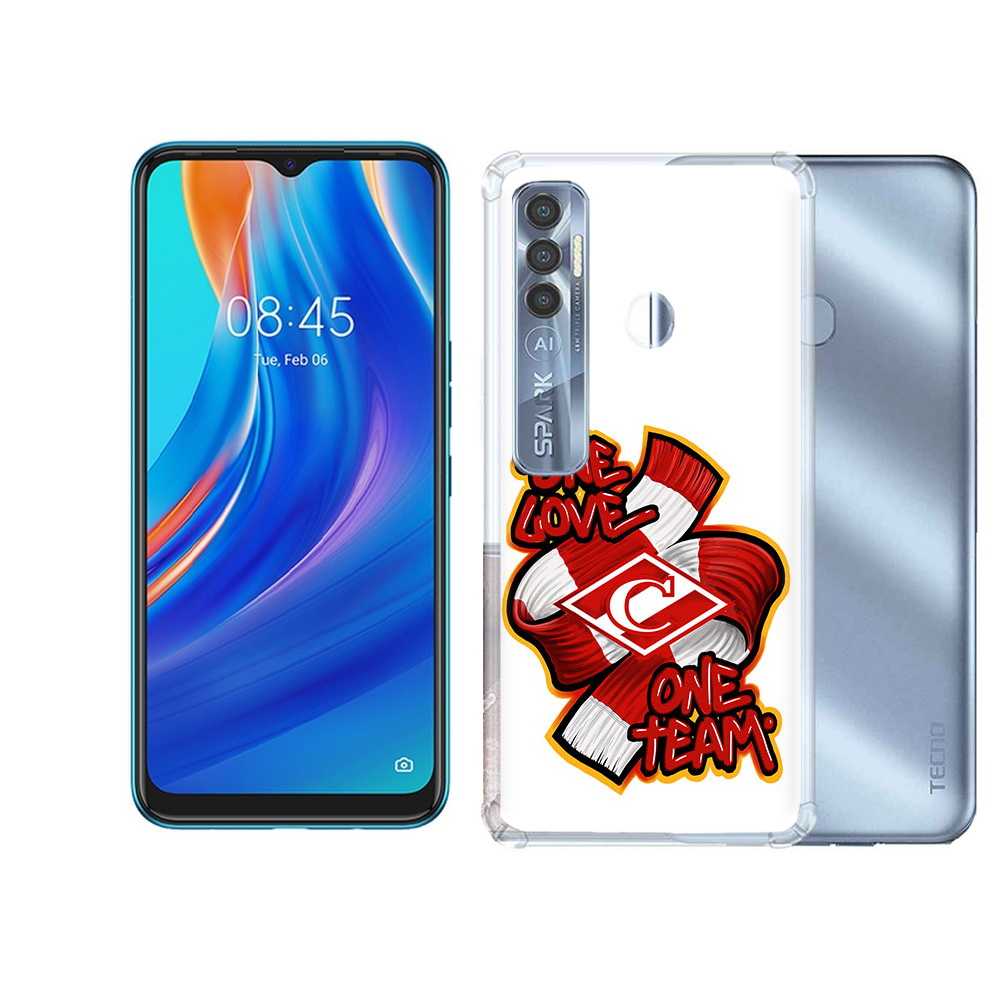 

Чехол MyPads Tocco для Tecno Spark 7 Pro ФК спарак 1 любовь, Прозрачный, Tocco