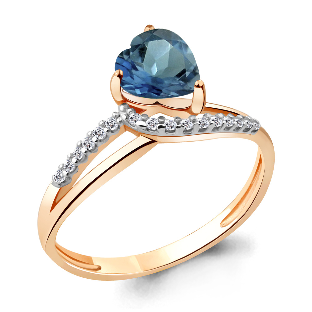 

Кольцо из серебра р.  AQUAMARINE 6519108А_925_з, 6519108А_925_з