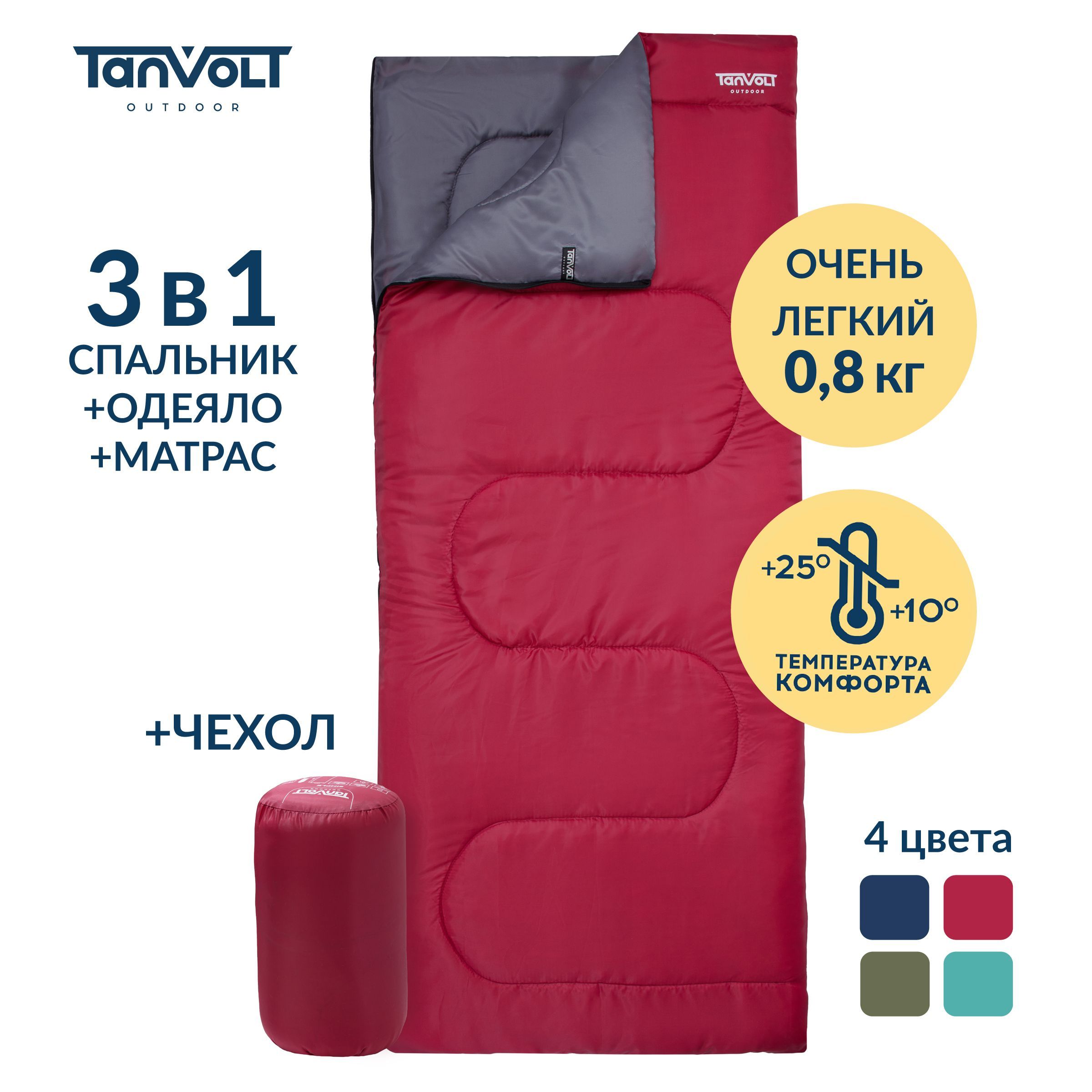 Спальный мешок Tanvolt SimpleRed правый