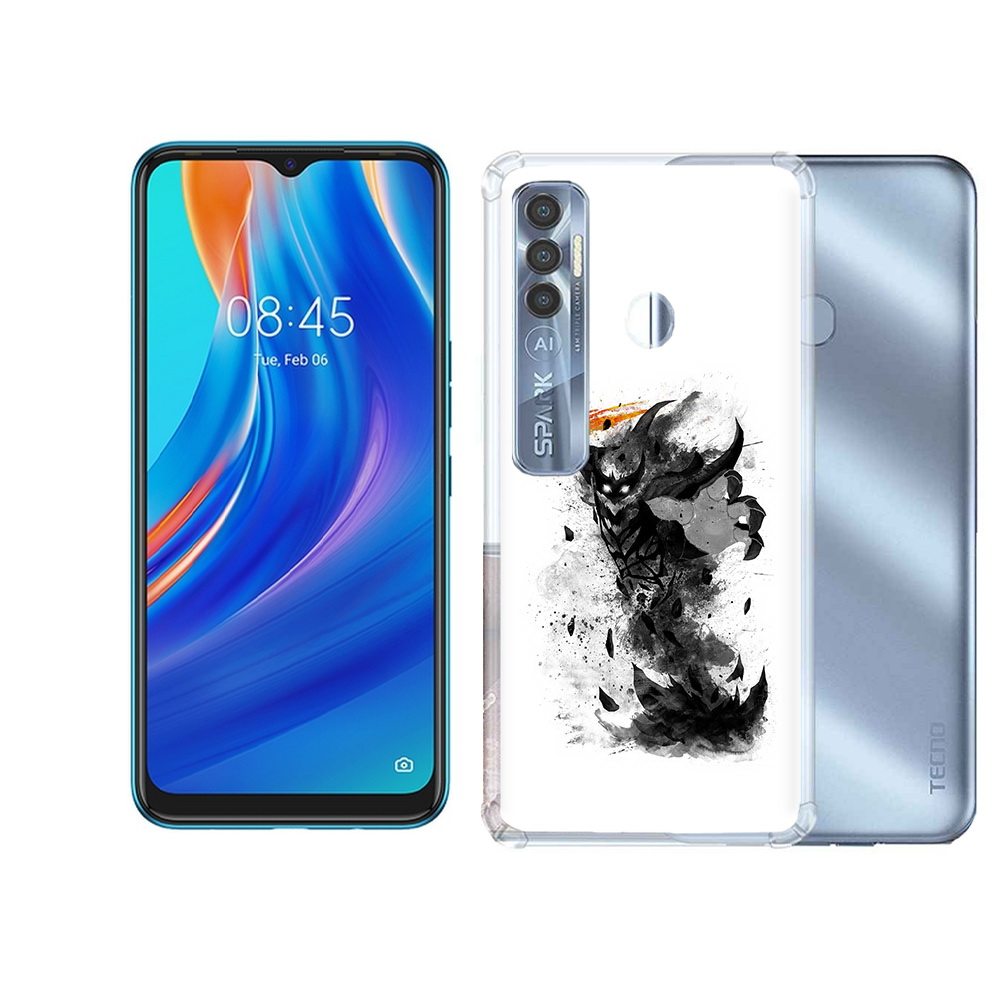 

Чехол MyPads Tocco для Tecno Spark 7 Pro nevermore черно белый, Прозрачный, Tocco
