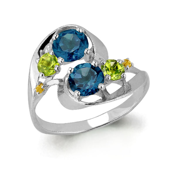 

Кольцо из серебра р.  AQUAMARINE 6508544_925_р, 6508544_925_р