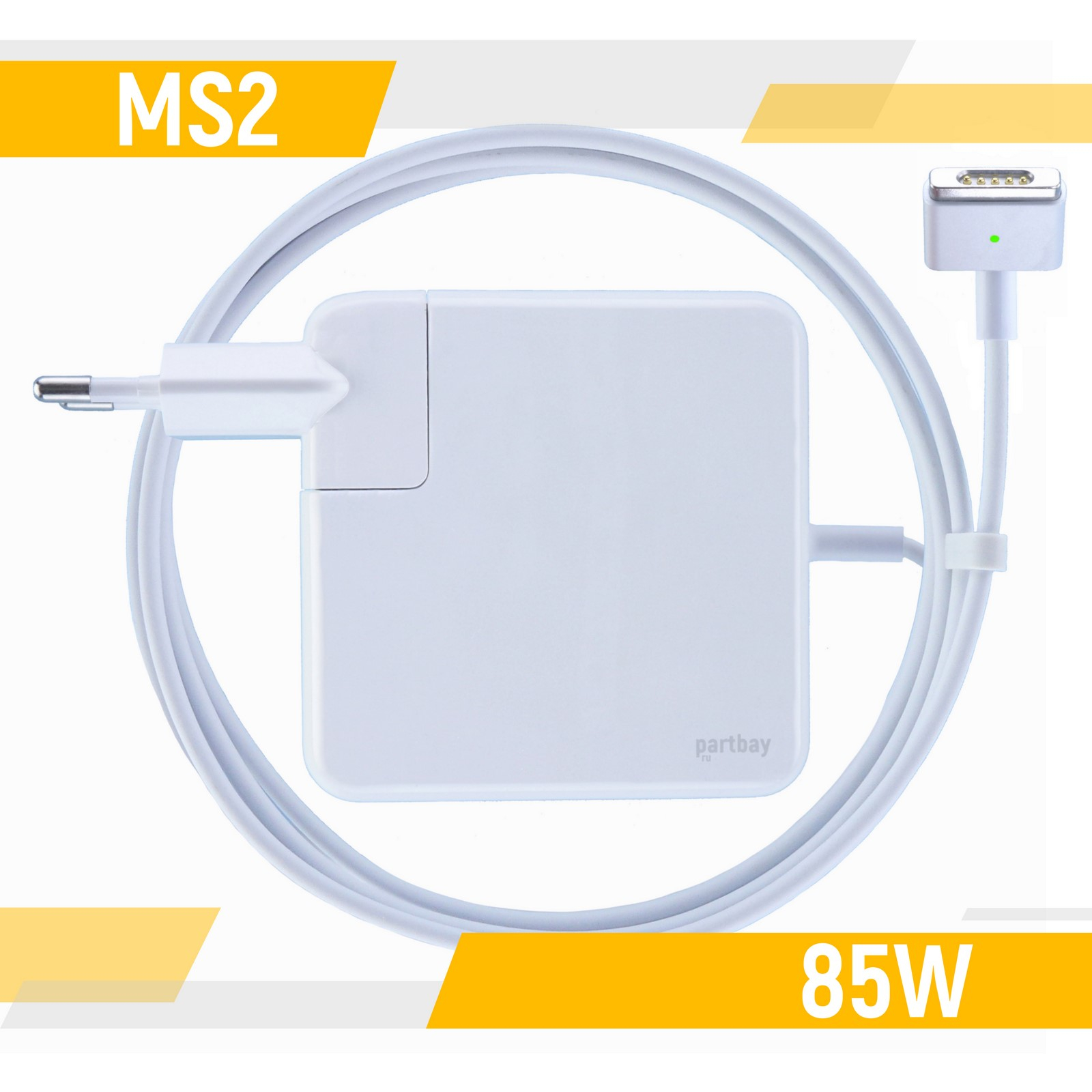 

Блок питания A1424 для MacBook Pro A1502 Retina 15" Mid 2014 85W 20V 4.25A MS2 TopON, Белый