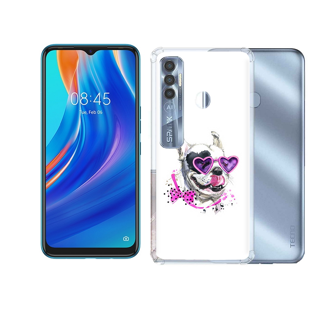 

Чехол MyPads Tocco для Tecno Spark 7 Pro акварельный пёс, Прозрачный, Tocco
