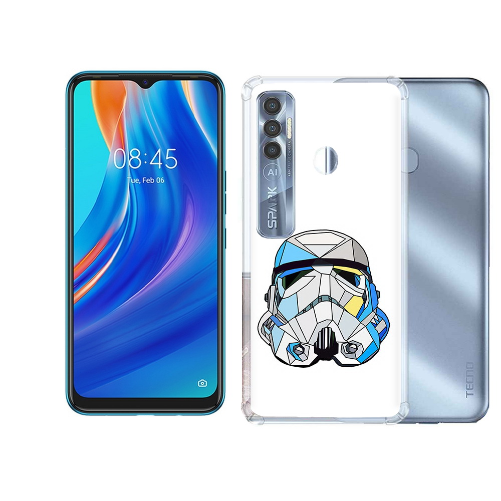 

Чехол MyPads Tocco для Tecno Spark 7 Pro star wars дарт вейдер, Прозрачный, Tocco