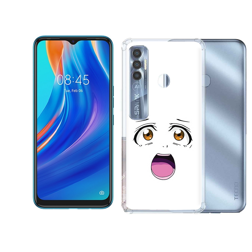 

Чехол MyPads Tocco для Tecno Spark 7 Pro аниме лицао, Прозрачный, Tocco