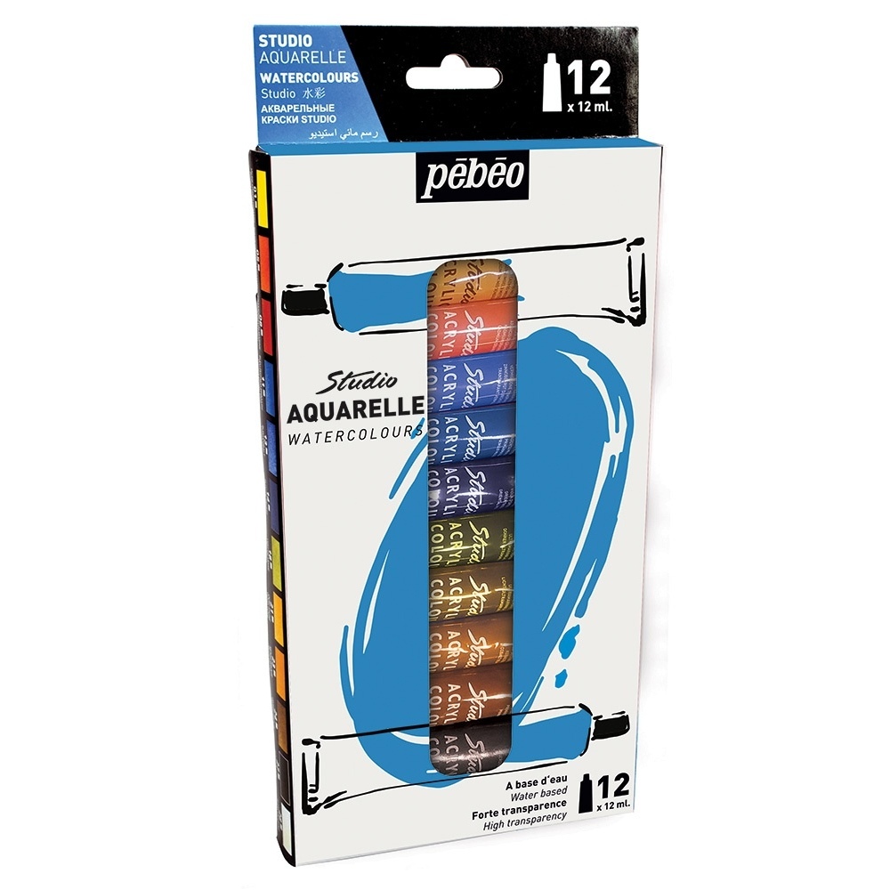 

Pebeo Studio Aquarelle, 12 цветов, 12 мл, Разноцветный