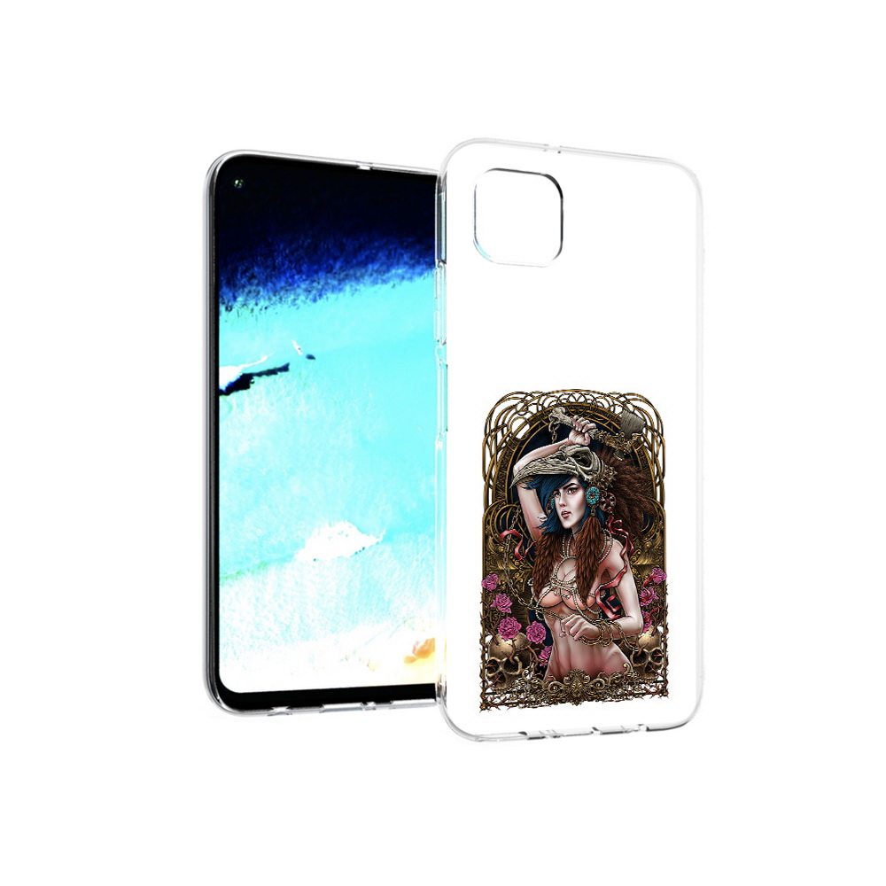 

Чехол MyPads Tocco для Huawei Nova 6 SE красивая девушка рисунок, Прозрачный, Tocco