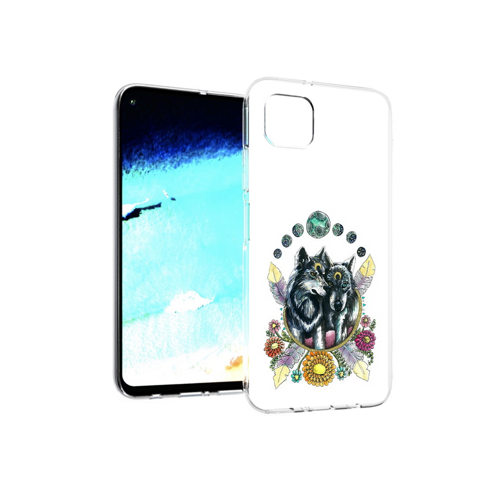 

Чехол MyPads Tocco для Huawei Nova 6 SE красивые волки абстракция, Прозрачный, Tocco