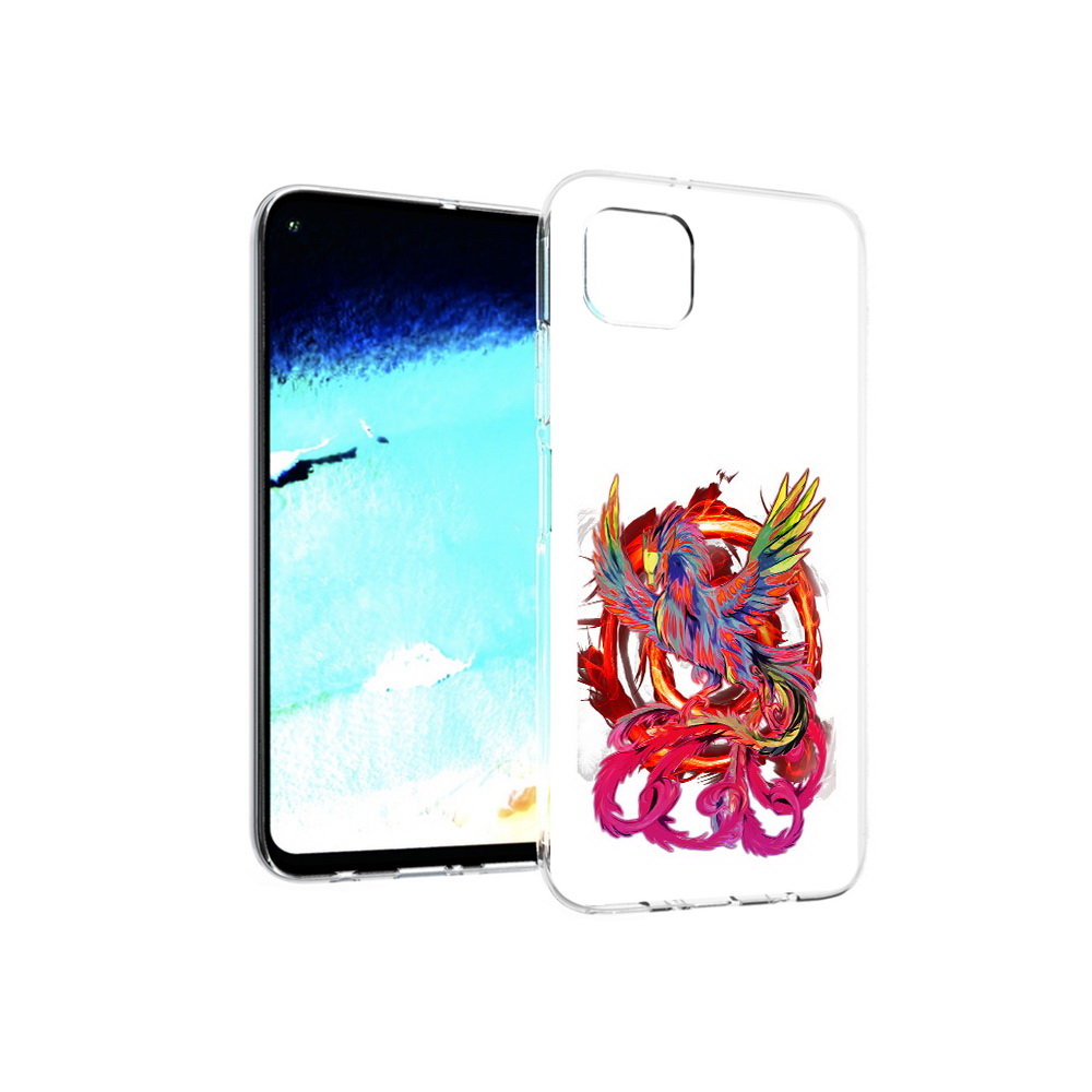 

Чехол MyPads Tocco для Huawei Nova 6 SE красочный феникс, Прозрачный, Tocco