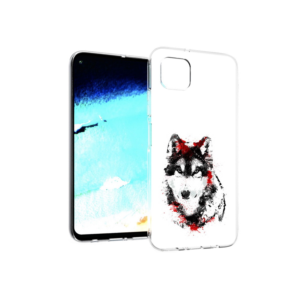 

Чехол MyPads Tocco для Huawei Nova 6 SE кровавый волк, Прозрачный, Tocco