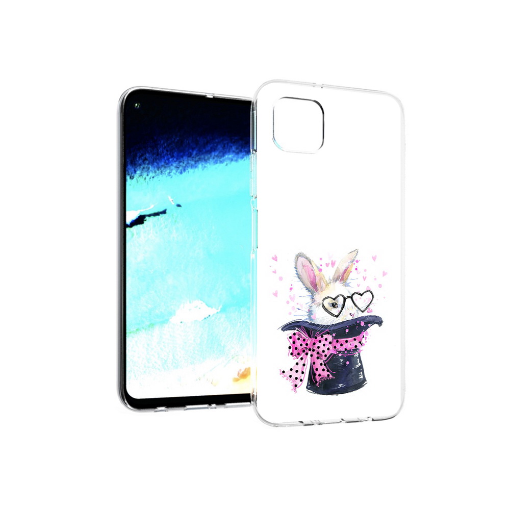 Чехол MyPads Tocco для Huawei Nova 6 SE кролик в шляпе