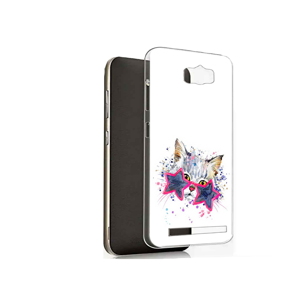 

Чехол MyPads Tocco для Asus ZenFone Max (ZC550KL) звездные очки, Прозрачный, Tocco