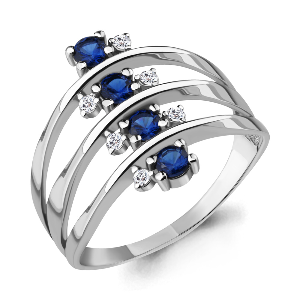 

Кольцо из серебра р. 17,5 AQUAMARINE 64837Б_925_р, 64837Б_925_р