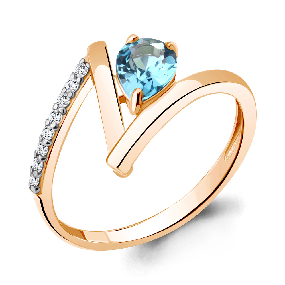 

Кольцо из серебра р. 17,5 AQUAMARINE 6959205А_925_з, 6959205А_925_з