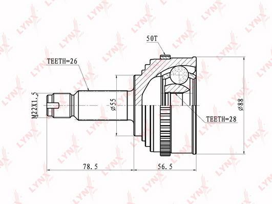 

Шрус LYNXauto CO-3406A