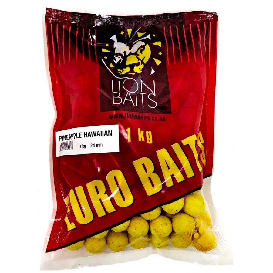 

LION BAITS бойлы тонущие EURO BAITS 24 мм Ананас Гавайский (Pineapple Hawaiian) 1кг, EURO BAITS