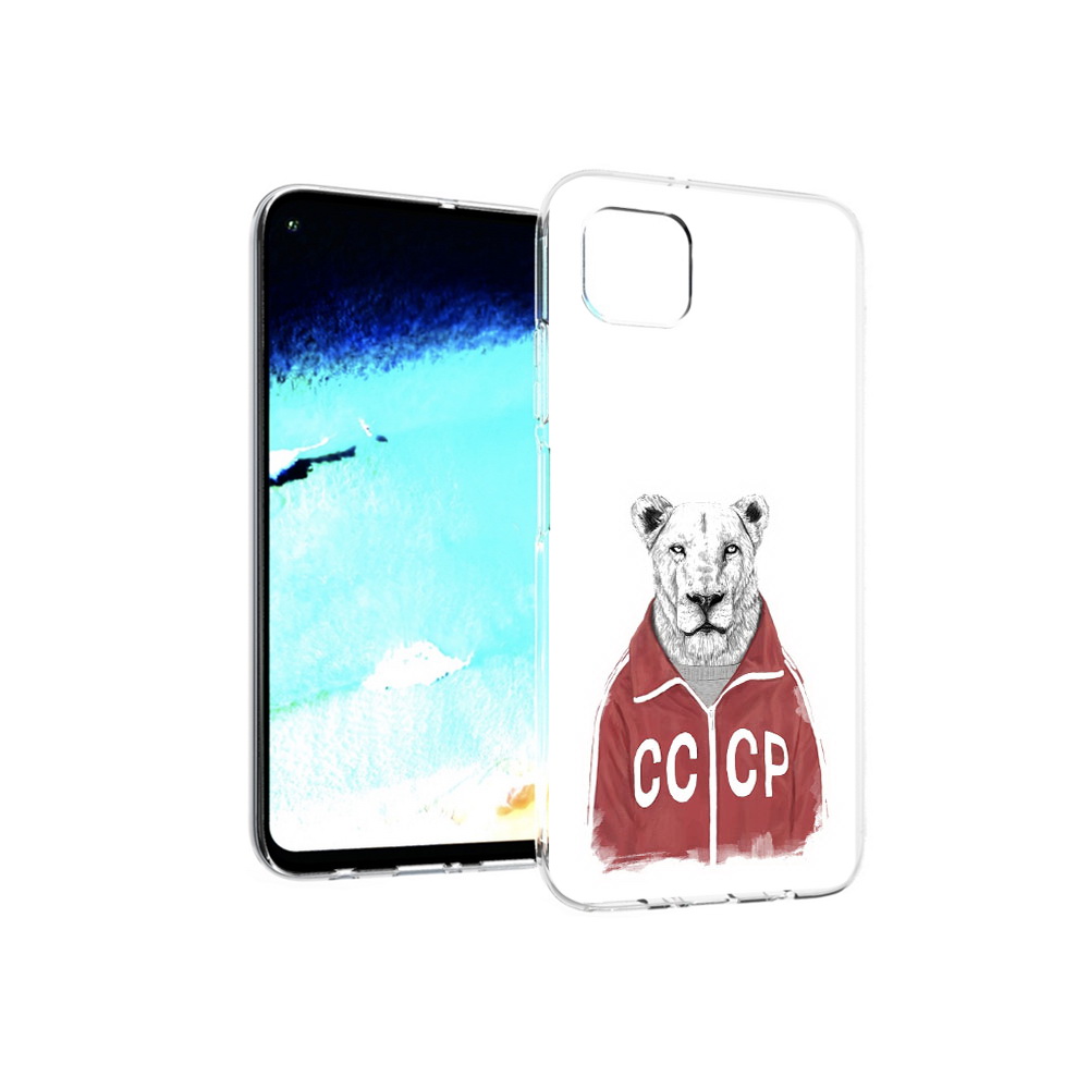 

Чехол MyPads Tocco для Huawei Nova 6 SE львица ссср, Прозрачный, Tocco