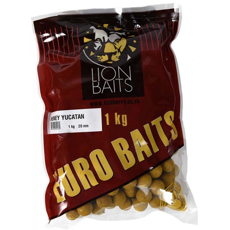 

LION BAITS бойлы тонущие EURO BAITS 20 мм Мед (Honey Yucatan) 1 кг, EURO BAITS