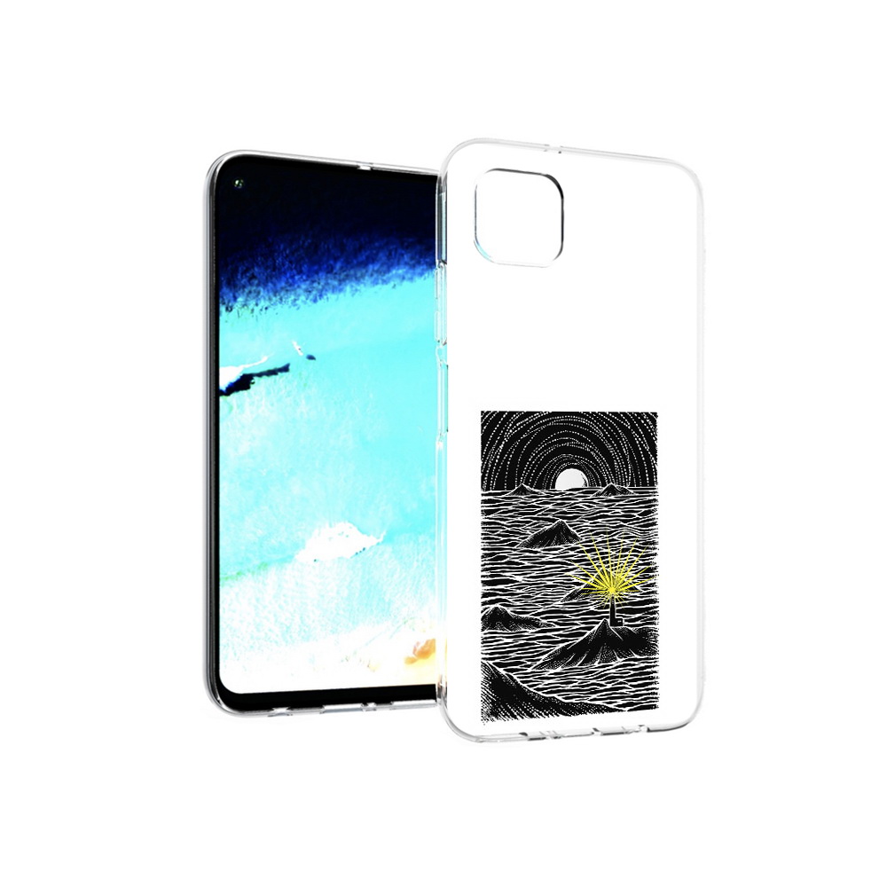 

Чехол MyPads Tocco для Huawei Nova 6 SE маяк в черно белом море, Прозрачный, Tocco