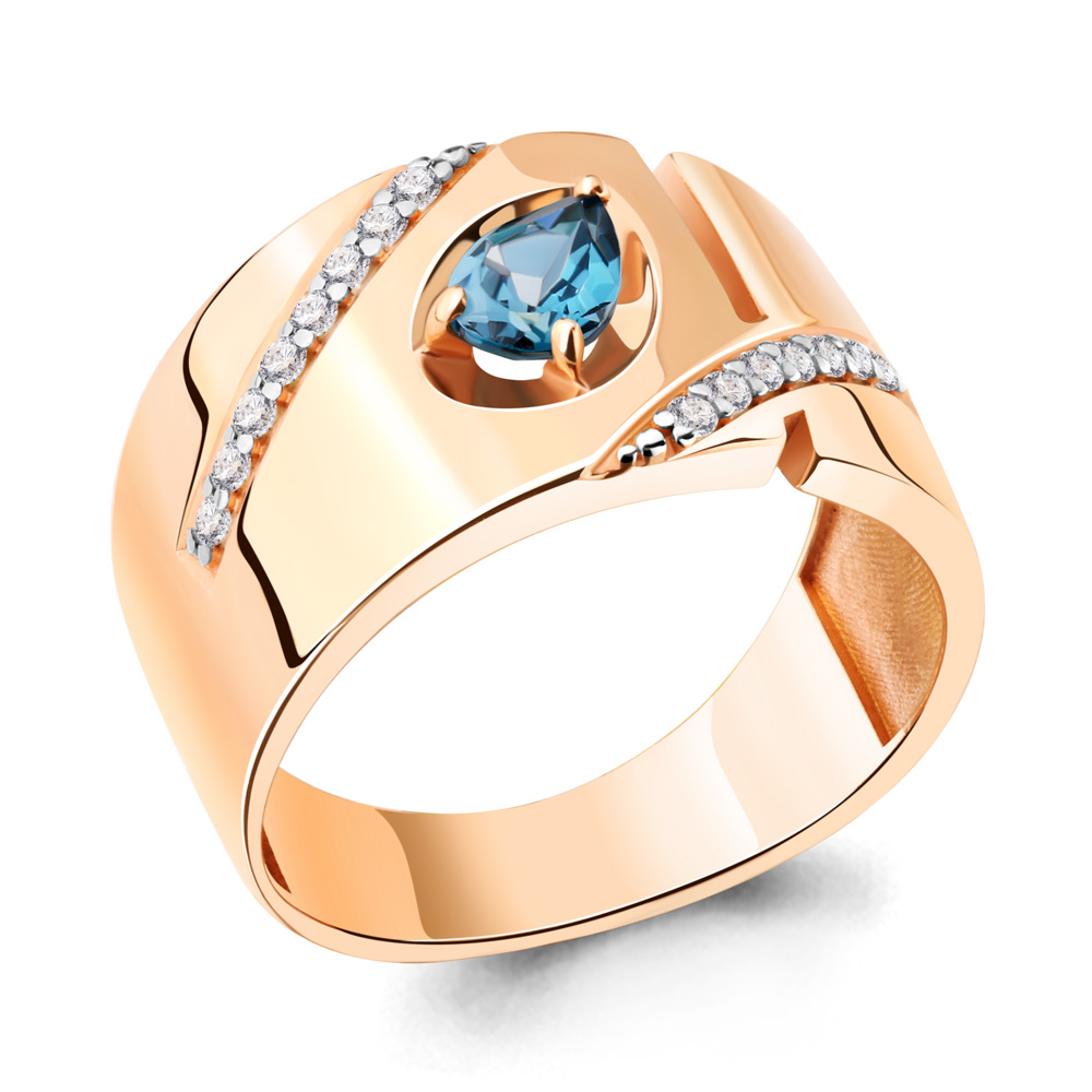 

Кольцо из серебра р. 18 AQUAMARINE 6945408А_925_з, 6945408А_925_з