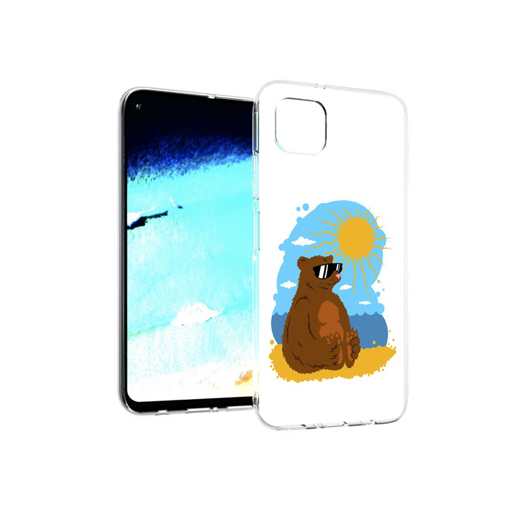 

Чехол MyPads Tocco для Huawei Nova 6 SE медведь на чиле, Прозрачный, Tocco