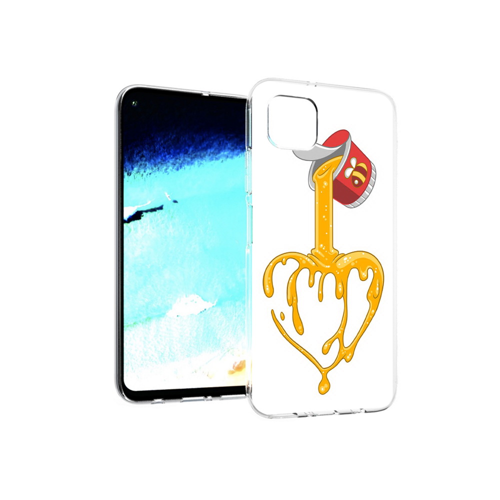 

Чехол MyPads Tocco для Huawei Nova 6 SE медовое сердце, Прозрачный, Tocco