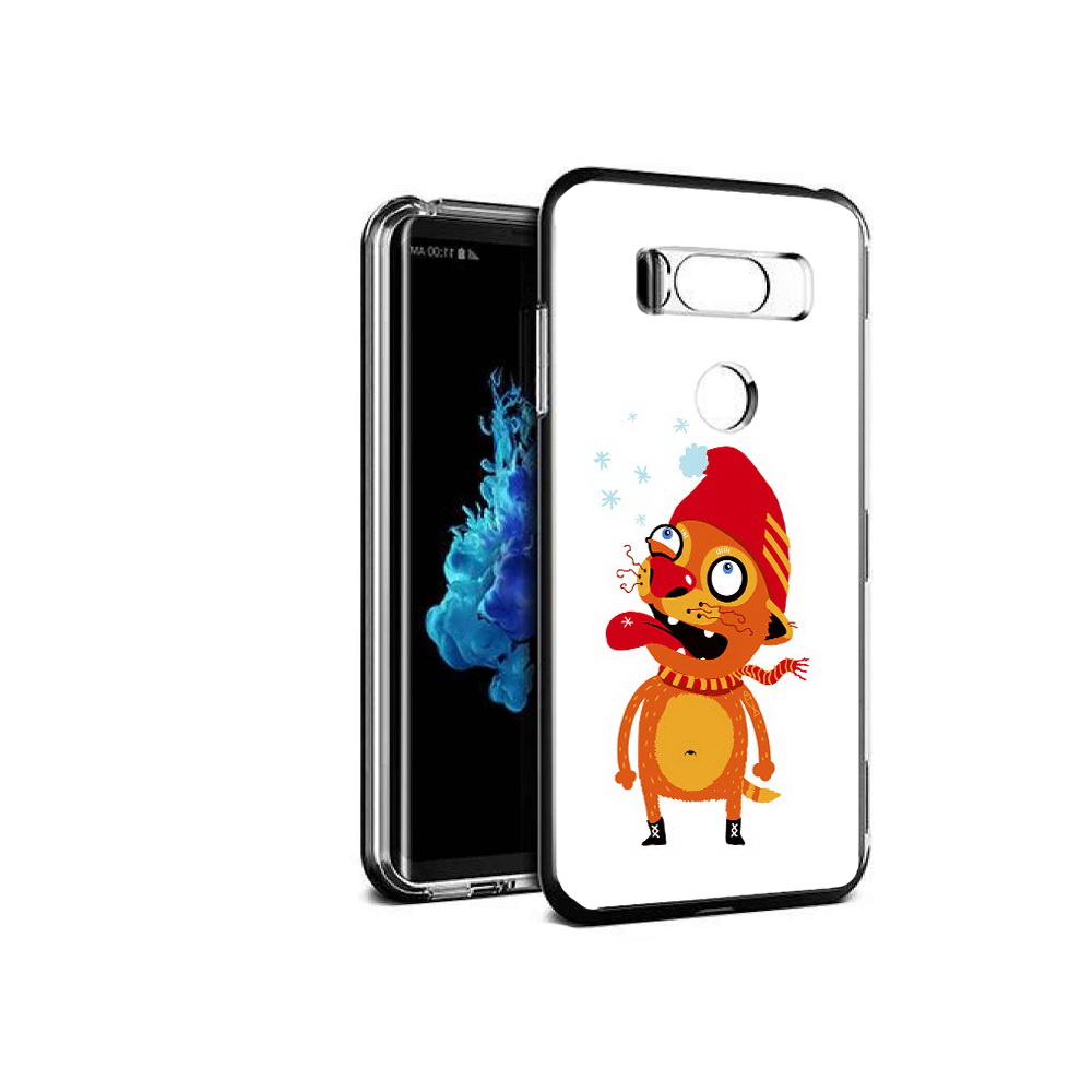 

Чехол MyPads Tocco для LG V30S Зимний кот, Прозрачный, Tocco