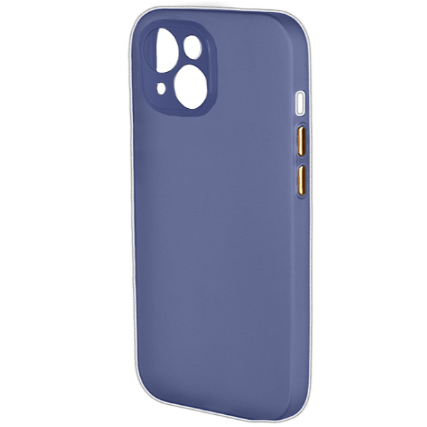 

Чехол iPhone 14 силиконовый Pudding Slim (с закрытой камерой), синий