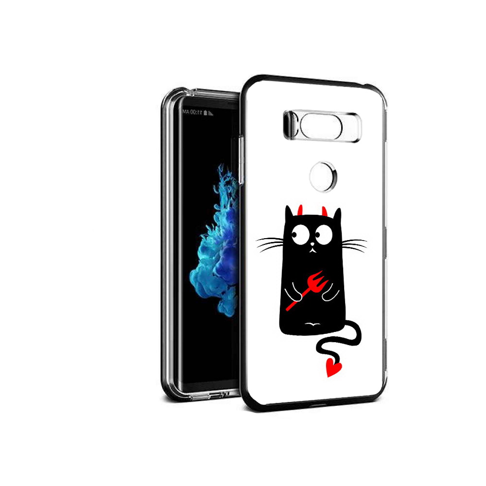

Чехол MyPads Tocco для LG V30S Кот демон, Прозрачный, Tocco