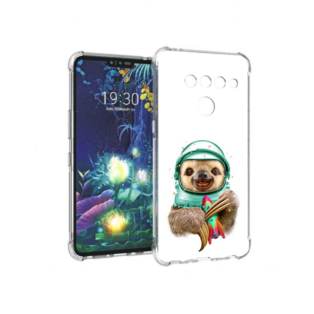 

Чехол MyPads Tocco для LG V50 ThinQ Ленивец астронавт, Прозрачный, Tocco