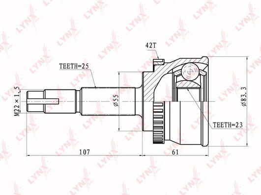 

Шрус LYNXauto CO-5725A