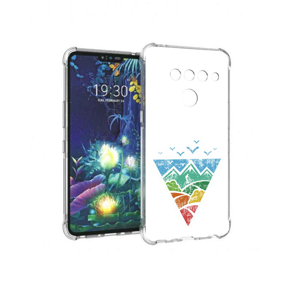 

Чехол MyPads Tocco для LG V50 ThinQ Лес земля море чайки, Прозрачный, Tocco