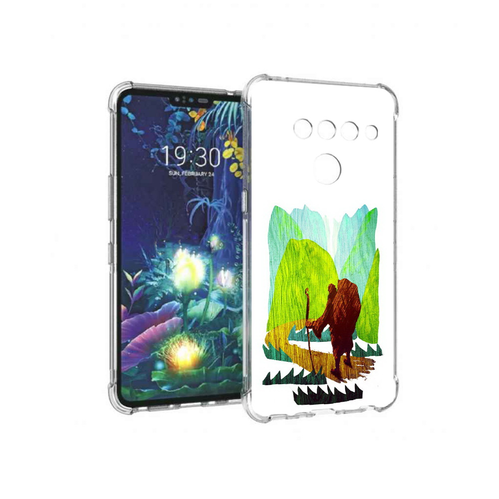 

Чехол MyPads Tocco для LG V50 ThinQ Лесная тропа, Прозрачный, Tocco